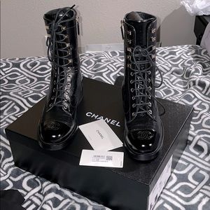 Lace up 2021 Chanel collection boots